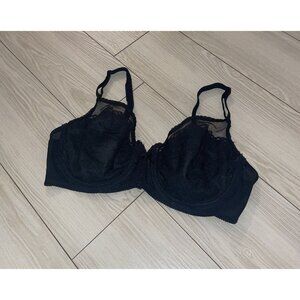 Vintage Maidenform Ambiance 3829 Unlined Lace Bra Underwire Womens 36D Black